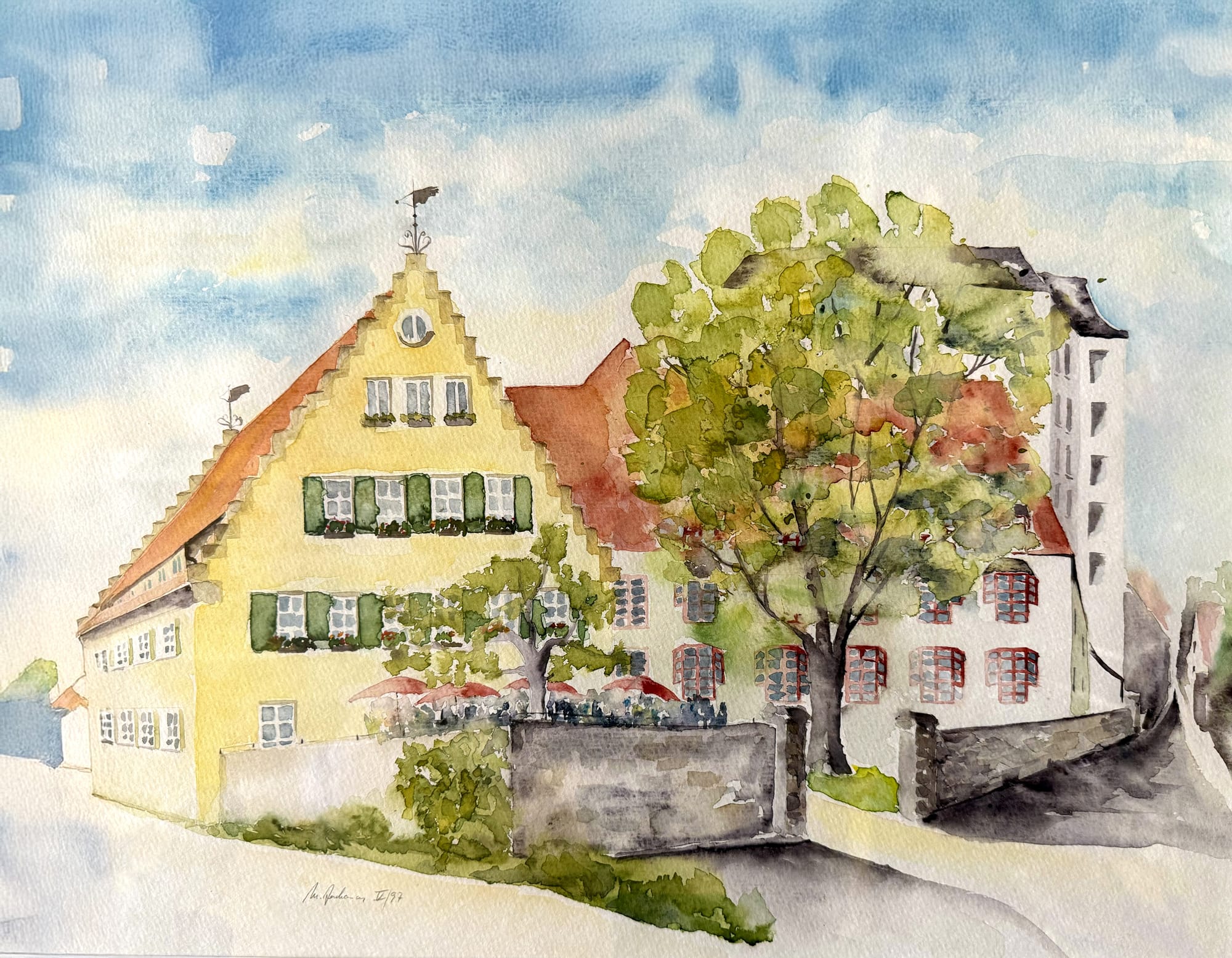 Aquarellbild - Ansicht von außen